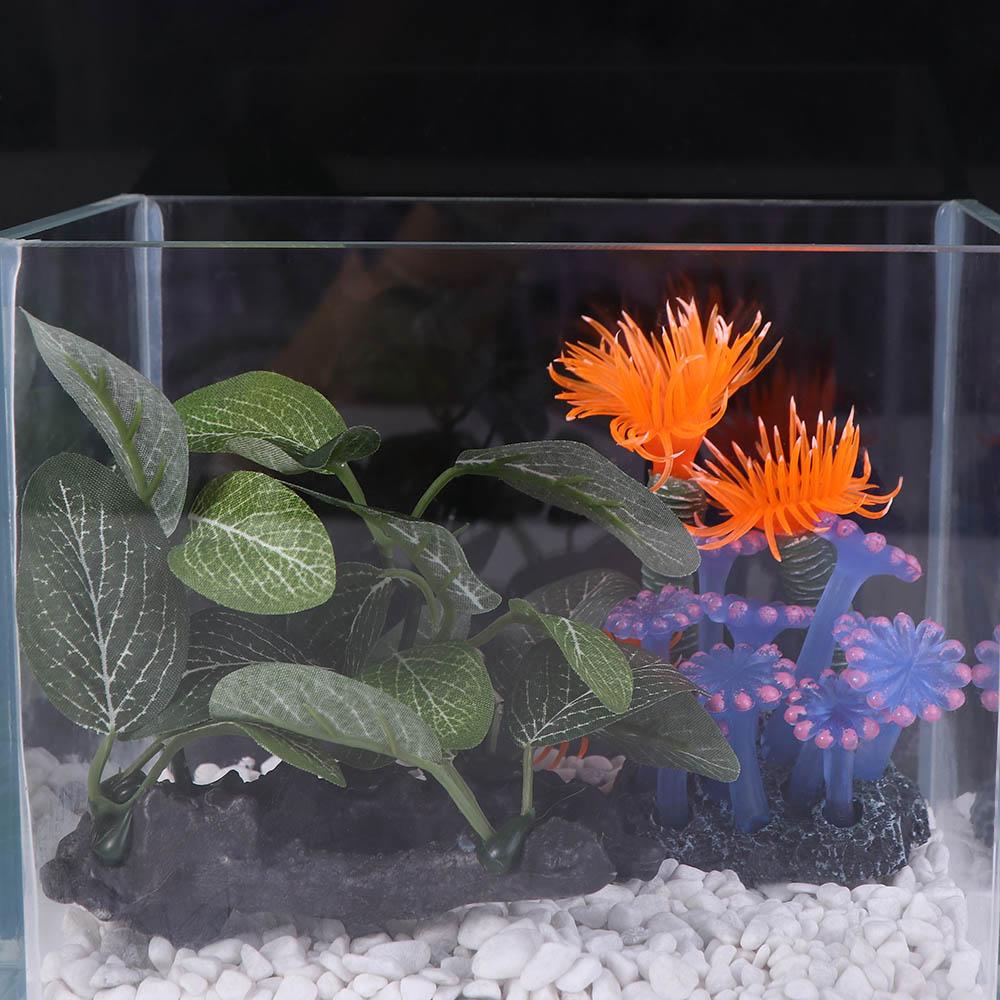 Planted Aquarium Jar - Lifelike Silk Simulated Faux for Fish