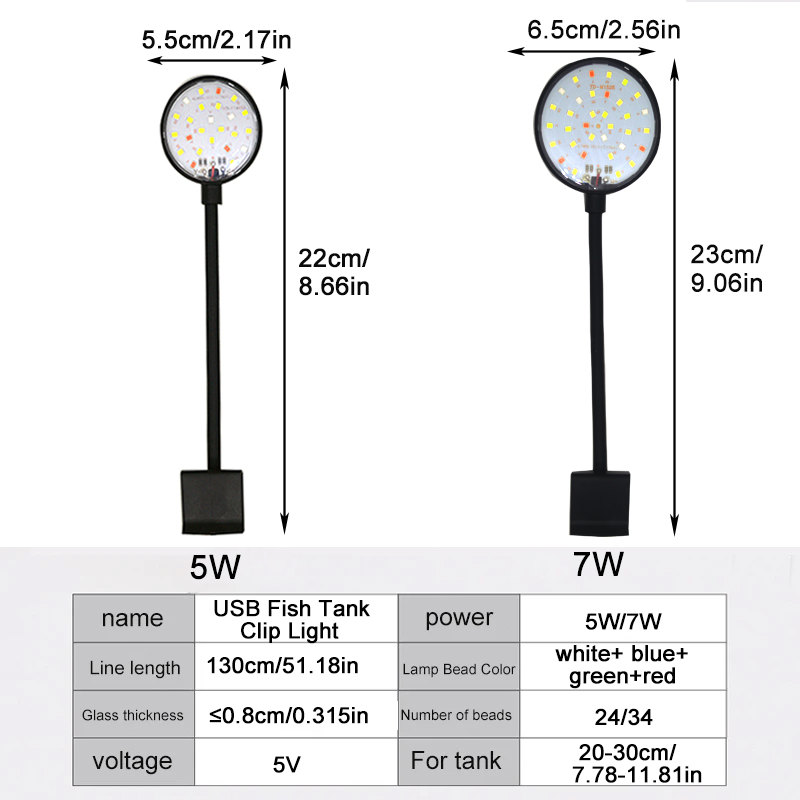 USB Aquarium LED Lamp Fish Tan - огляд і ціна Aquarium Plant Light Spectrum