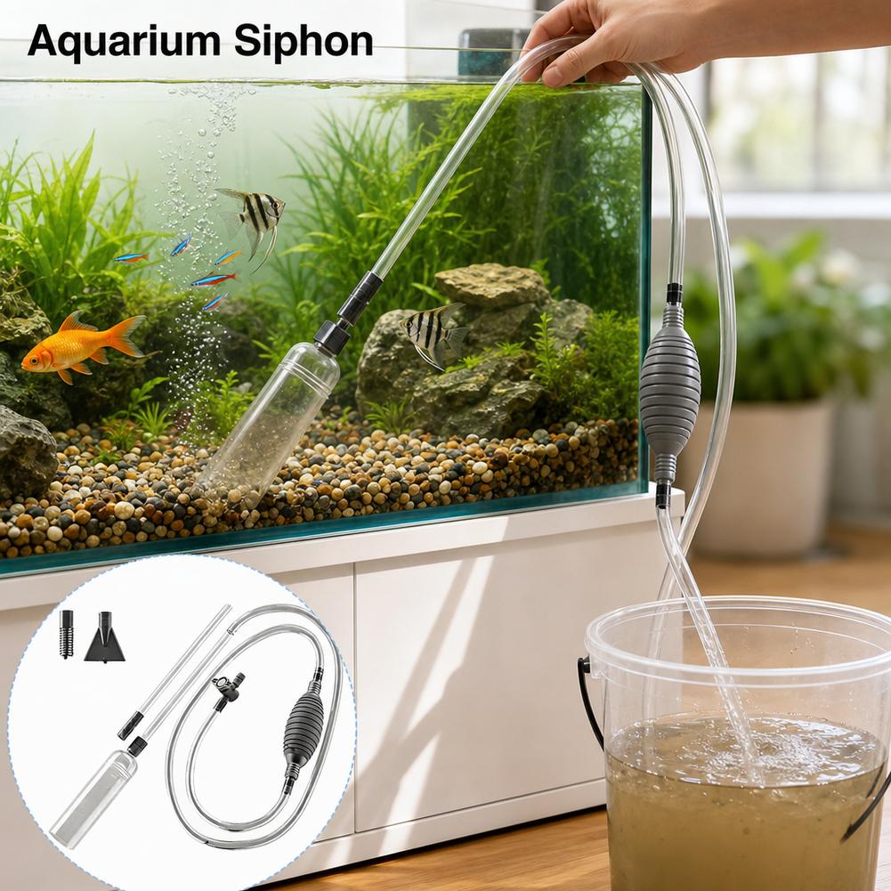Manual Aquarium Siphon Fish Ta - огляд і ціна Planted Aquarium Cleaning
