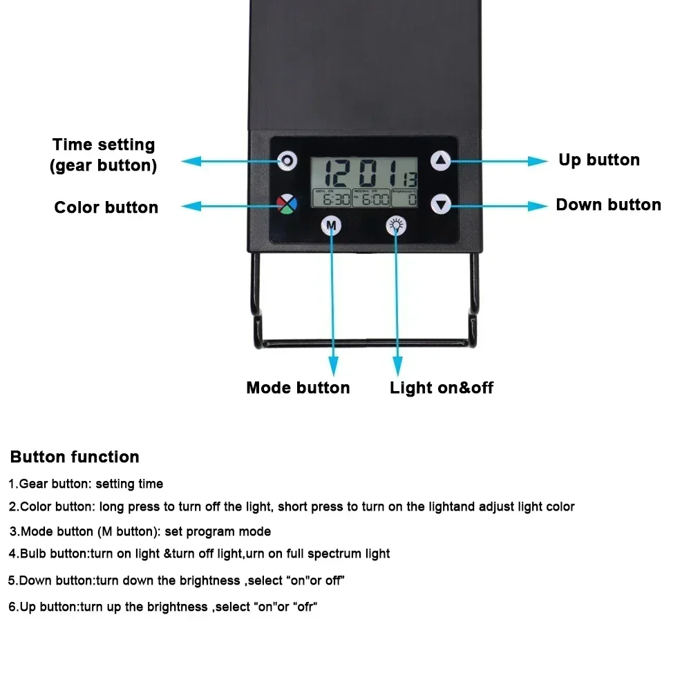 IP68 Waterproof Aquarium LED L - огляд і ціна Aquarium Plant Light Spectrum