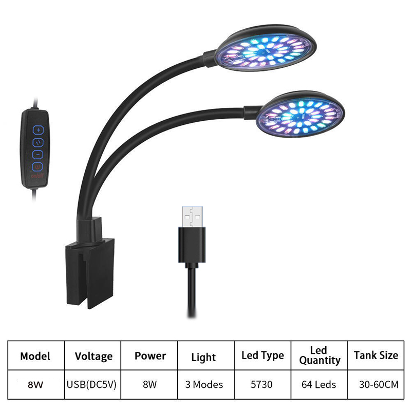 USB Aquarium LED Light Fish Ta - огляд і ціна Aquarium Plant Light Spectrum