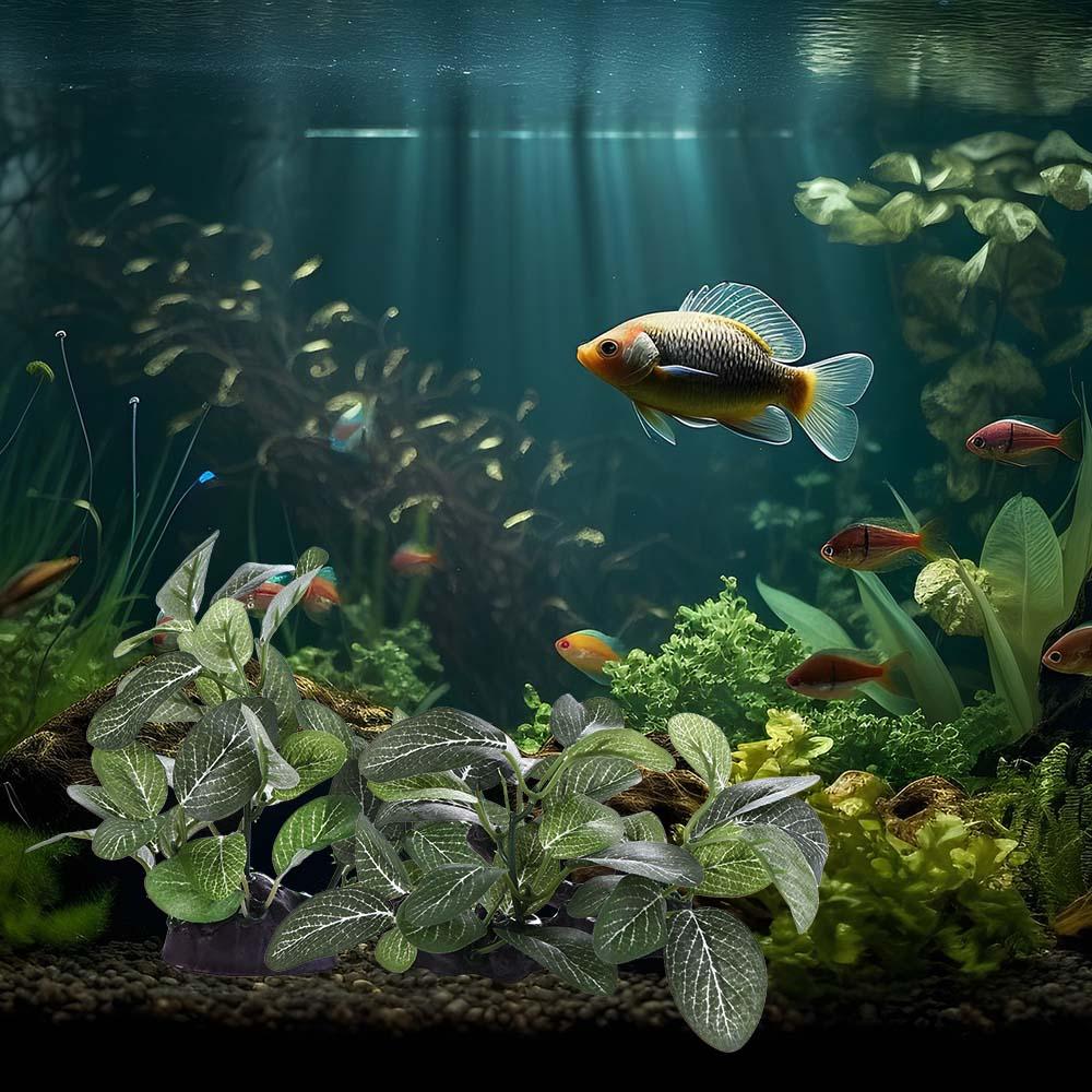 Plastic Lifelike Green for Fis - огляд і ціна Planted Aquarium Jar