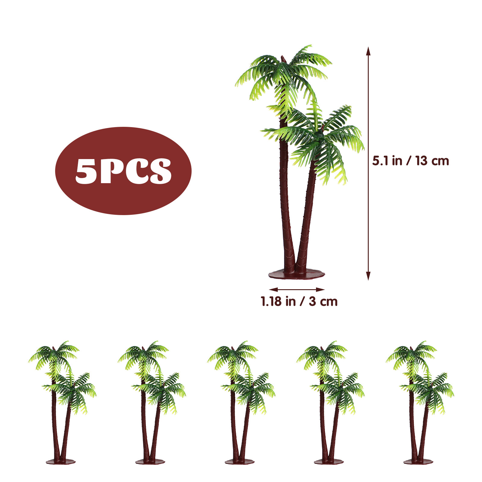 5Pcs Artificial Coconut Tree D - огляд і ціна Aquarium Planted Tank