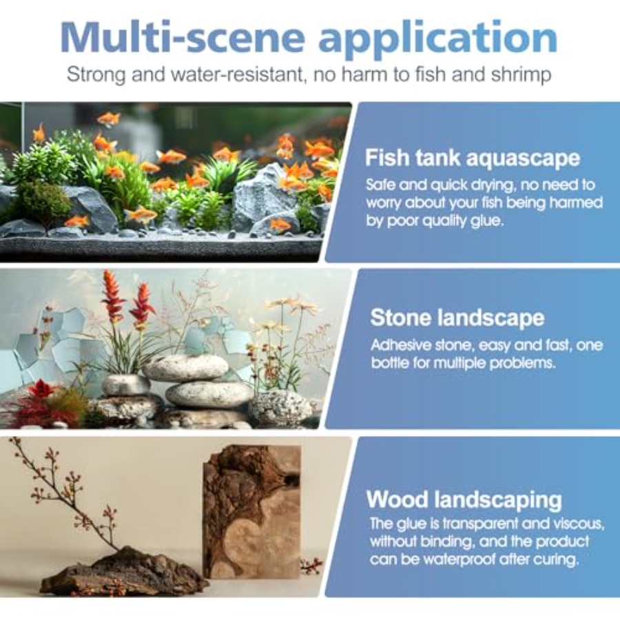 Aquarium Glue, Super Reef Glue - огляд і ціна Planted Aquarium With Rocks