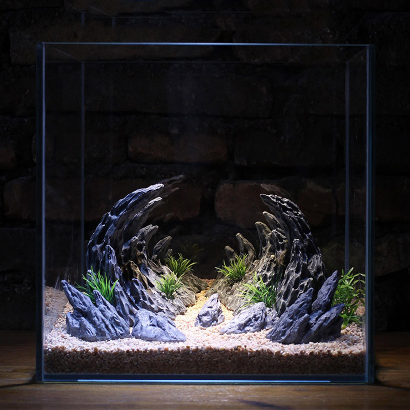 Fish Tank Simulation Stone Can - огляд і ціна Planted Aquarium With Rocks