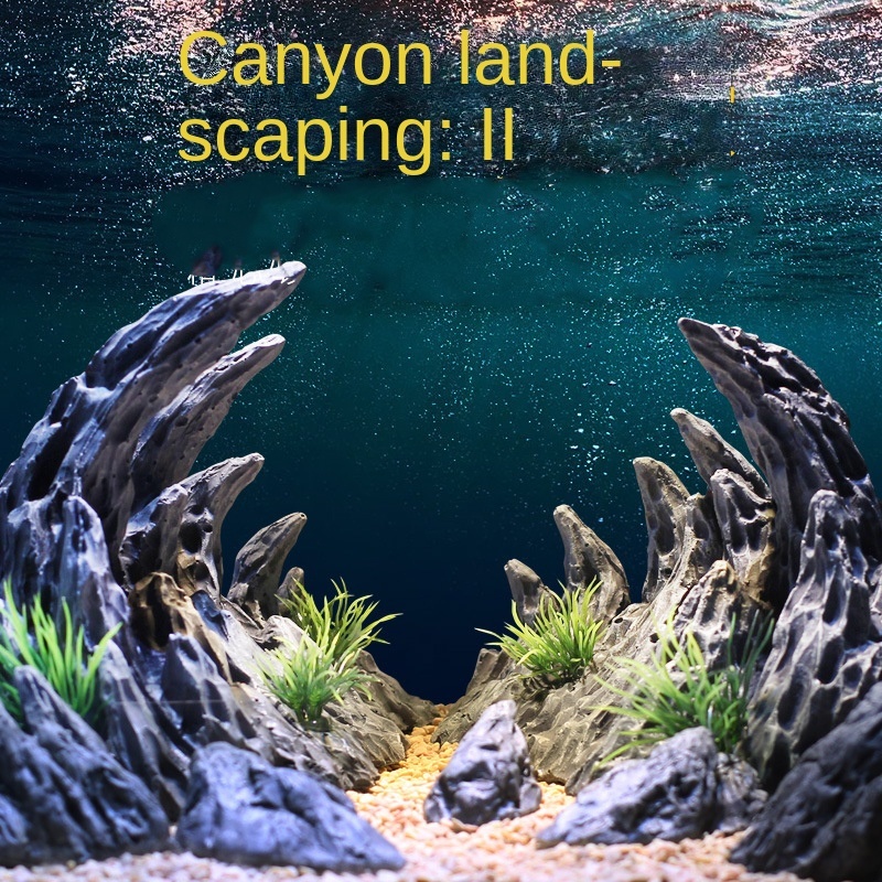 Fish Tank Simulation Stone Can - огляд і ціна Planted Aquarium With Rocks