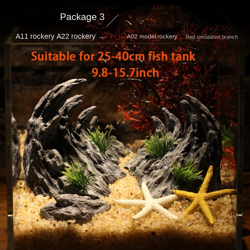Fish Tank Simulation Stone Can - огляд і ціна Planted Aquarium With Rocks