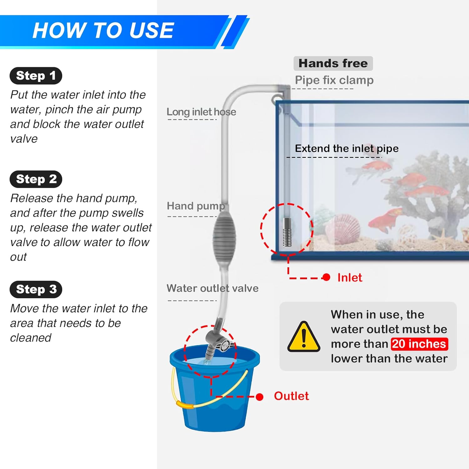 Large Fish Tank Aquarium Sipho - огляд і ціна Planted Aquarium Cleaning Kit
